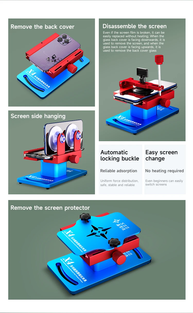 XZZ X4 4in1 Multifunctional Pressure Holding Fixture for Mobile Phone Screen Removal Pressure Maintaining Removal Repair