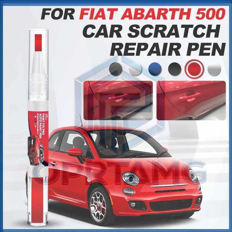 Автомобильные аксессуары для ремонта краски Fiat Abarth 500: карандаш для подкраски, средство для удаления царапин, DIY-аксессуары для авто, черный, белый, серый, зеленый