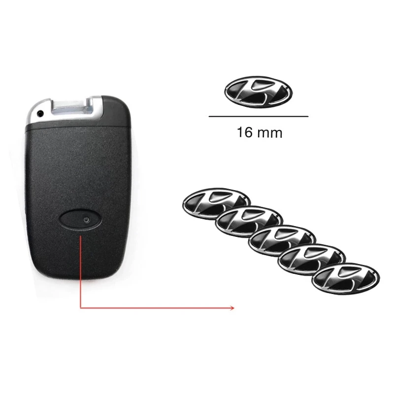 سيارة مفتاح بعيد ملصق الألومنيوم شعار الديكور مائي لشركة هيونداي جينيسيس N-LINE I10 I20 I30 I40 IX20 IX35 جيتز فيلوستر