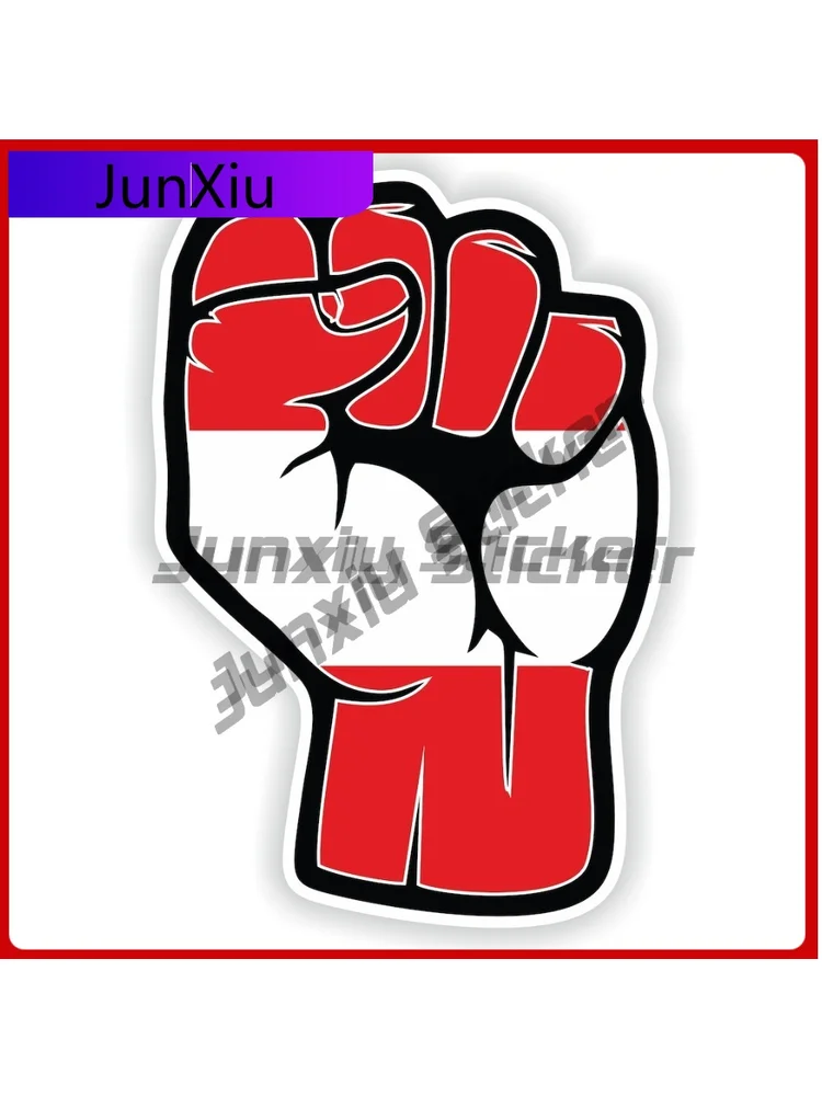 

Austria Flag Fist Hand Sige Vinyl Sticker Anti Scratch Custom Decals And Graphics Suv Outdoor Camping Car Stickers Exterior Pvc