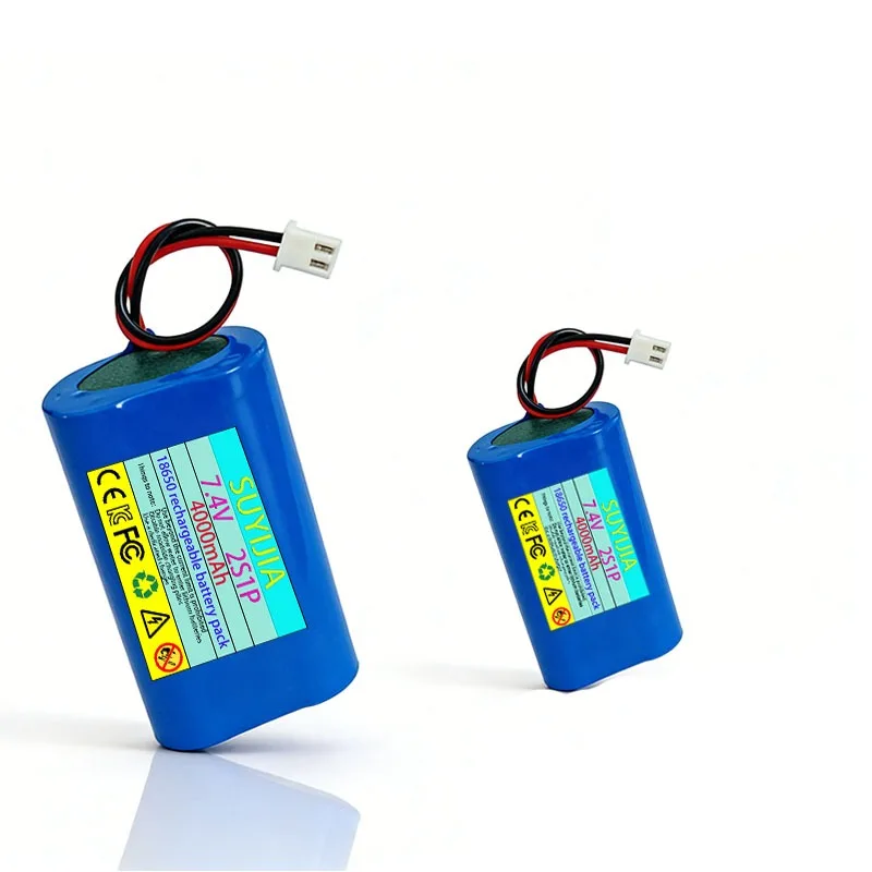 18650 7.4V Li-ion battery 2S1P with XH2.54 2P plug 3500mAh 4000mAh 4500Ah rechargeable battery