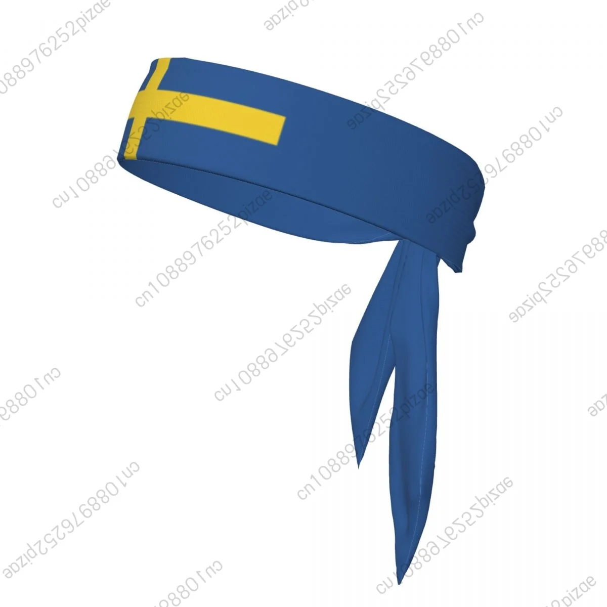 

Sweden Tie Headband for Men Women Adjustable Sports Sweatband Head Ties for Yoga Soccer Running Basketball Cycling