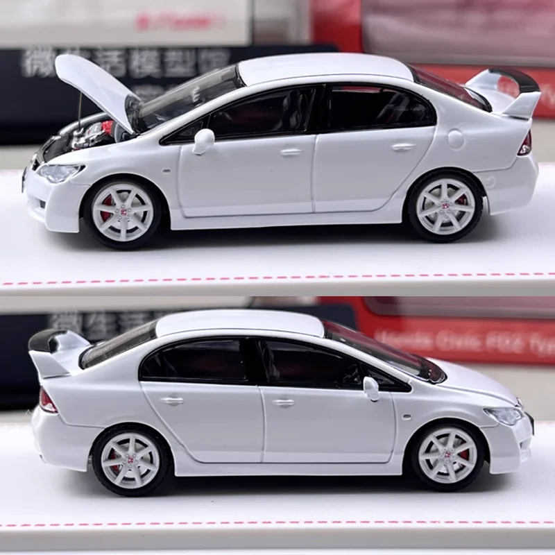 โมเดลรถฮอนด้า ซีวิค ไทป์-อาร์ FD2 อัลลอยด์ ขนาด 1/64 ของเล่นรถเหล็กหล่อ ของขวัญสำหรับเด็กผู้ชาย