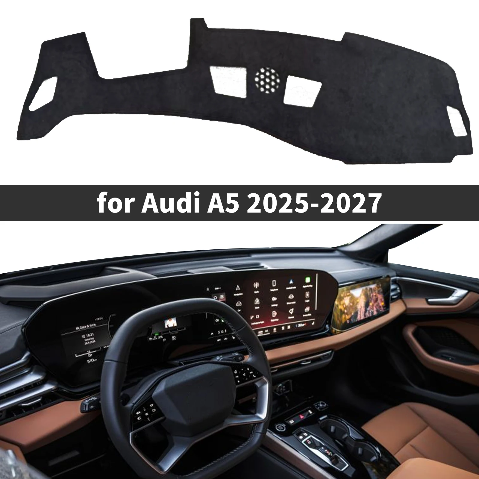 

Подходит для Audi A5 S5 RS5 2025 2026 2027 Avant, автомобильный коврик для приборной панели, аксессуары для DashMat, солнцезащитный ковер, защитный ковер