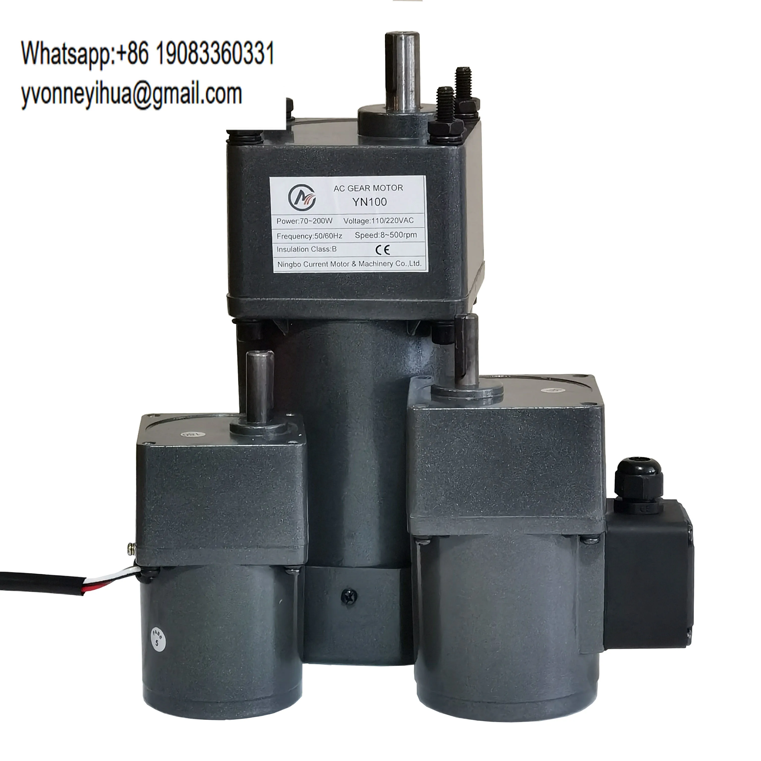 High Torque Low Rpm YN100 70/120/140W Micro Gear Ac Motor Single Or Three Phase