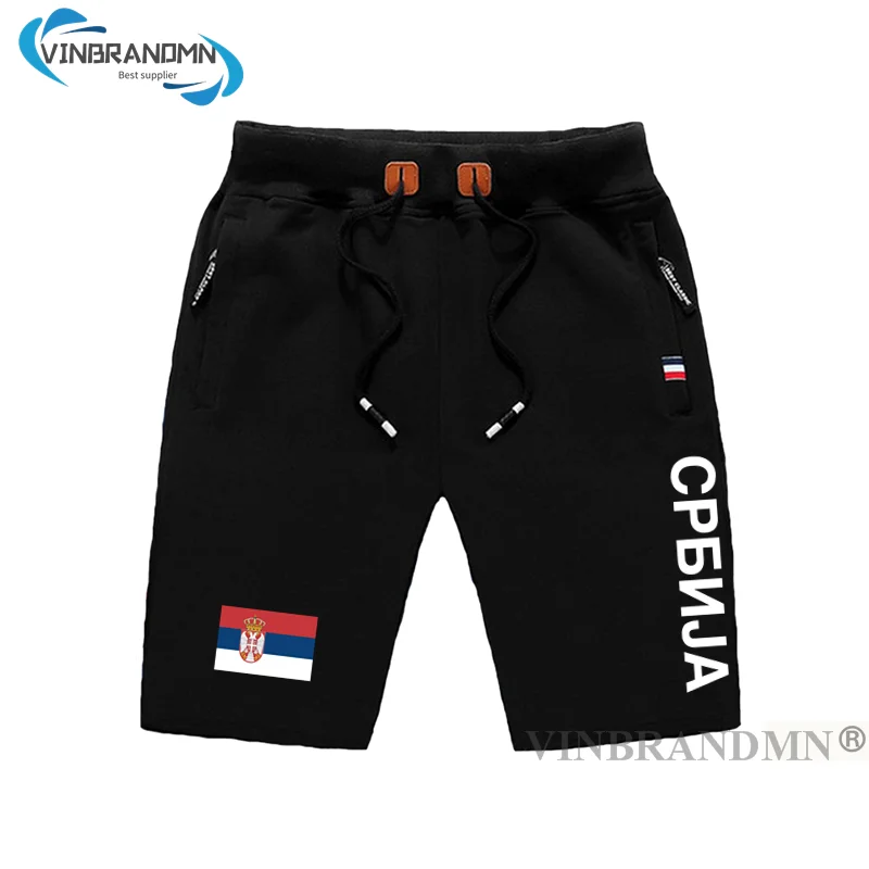 Serbia Serbian Serbs mens shorts beach man men's board shorts flag workout zipper pocket sweat bodybuilding 2023 new SRB Srbija