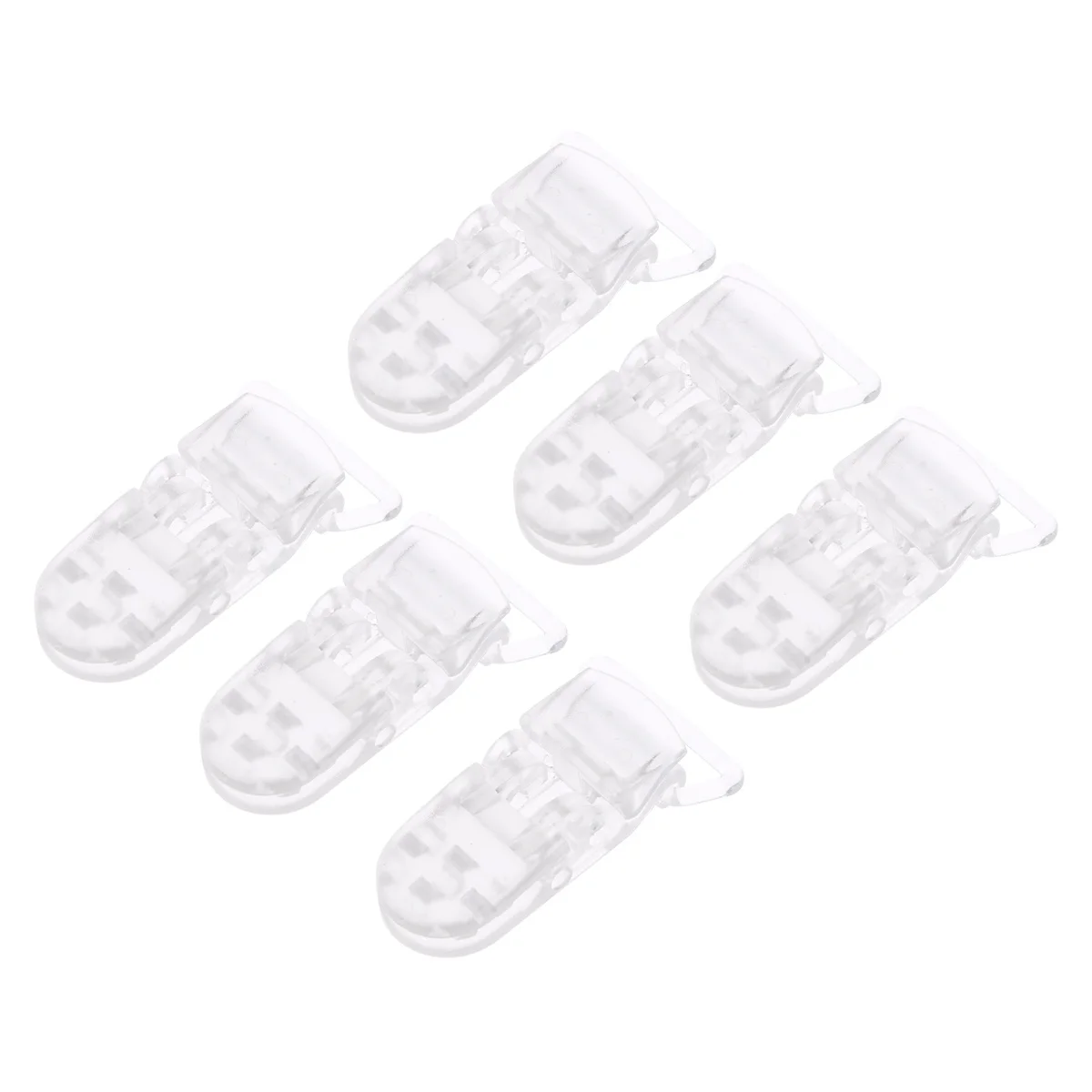 

10 Pcs T-shaped Clear Plastic Baby Pacifier Clips Badge Clips for Making Clips Straps plastic badge clips