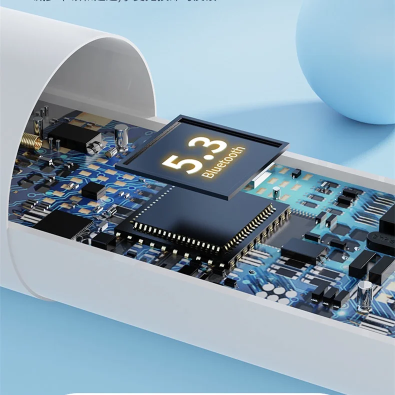 سماعات بلوتوث 5.3 TWS اللاسلكية مع شاشة LED سماعة رأس ستيريو تعمل باللمس، سماعات أذن للحد من الضوضاء للهواتف الذكية #6