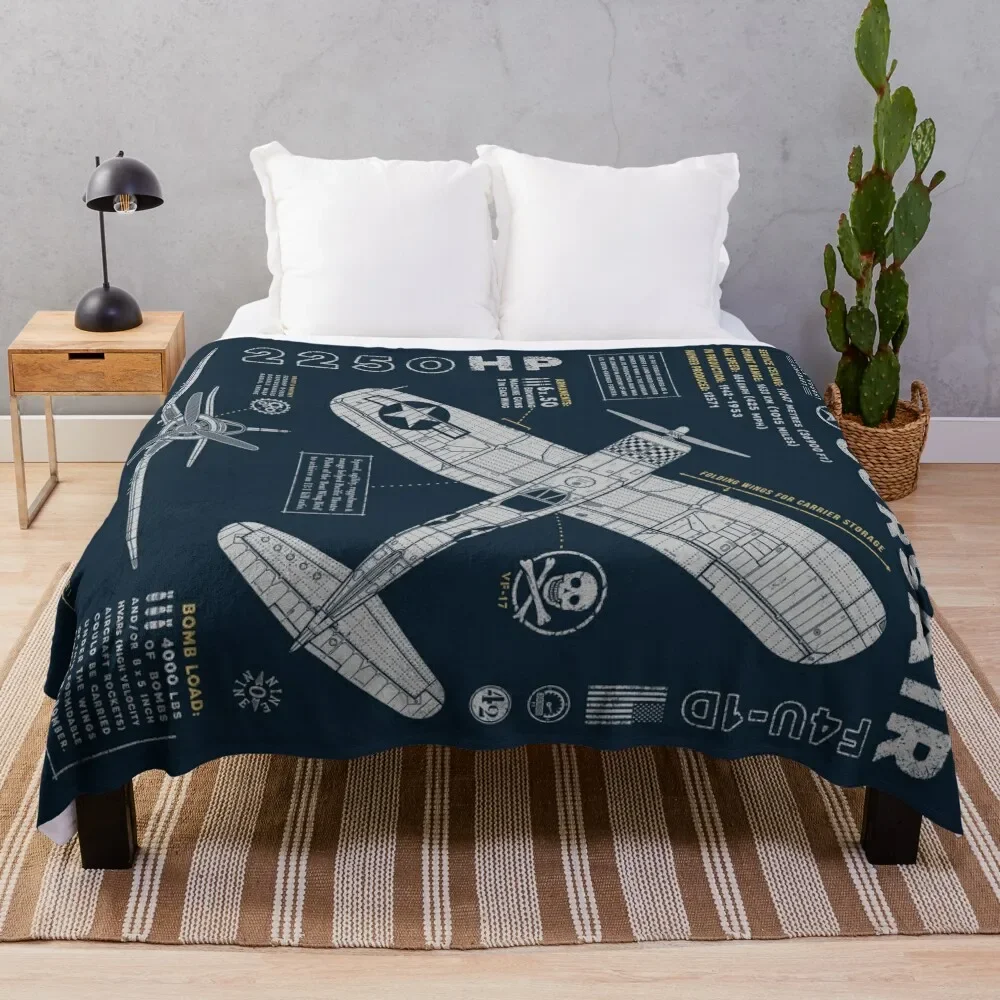 

F4U Corsair Throw Blanket For Sofa Thin For Baby Blankets