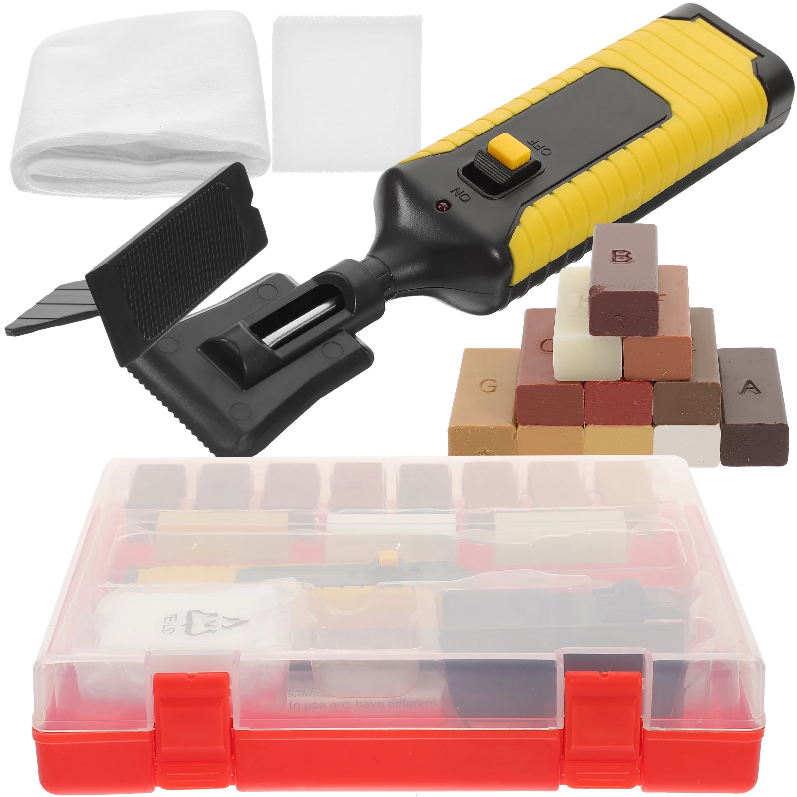 1Set Laminate Floor Scratch Remover Wood Repair Kit Rapid Heating Wax Blocks Vinyl Plank Repair Wood Floor Scratch Remover