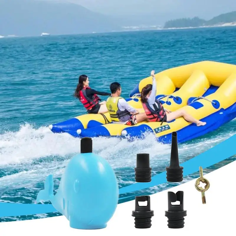 Paddle Board Pomp Adapter Luchtpomp Converter 4 Nozzles Inbegrepen Pompkop Connector Voor Opblaasbare Kajak Paddle Board