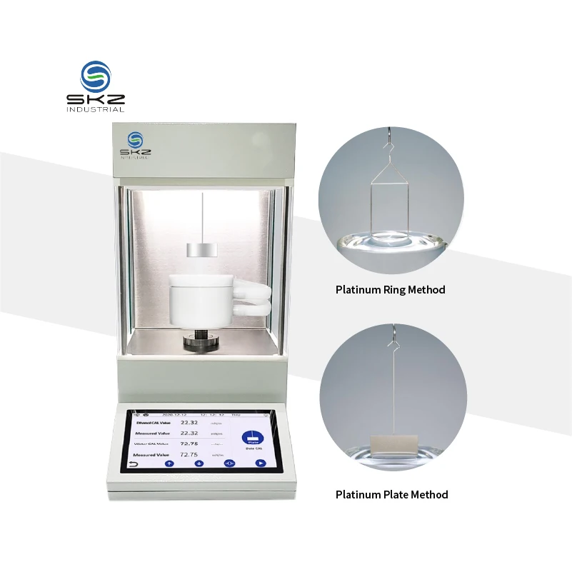 SKZ1013B Platinum Plate and Ring Method 0-600mN/m Fully Automatic Surface Tension Meter with 1 Year Warranty for Oil Testing