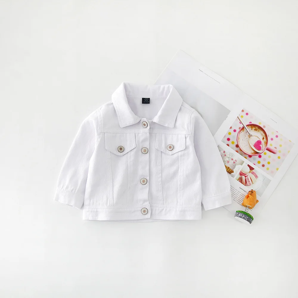 

Kids Cotton Casual Jeans Jackets Children Clothes 1-10age Brand New Baby Girls Boys Candy Color Denim Jacket