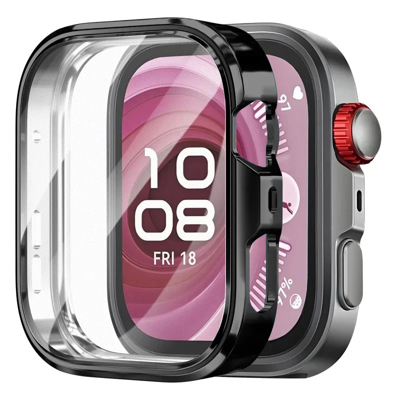 

Tempered Glass+Case for Huawei Watch Fit 3/4/4 Pro Screen Protector Frame Bumper Cover for Huawei Watch Fit series 3 4 4Pro Case