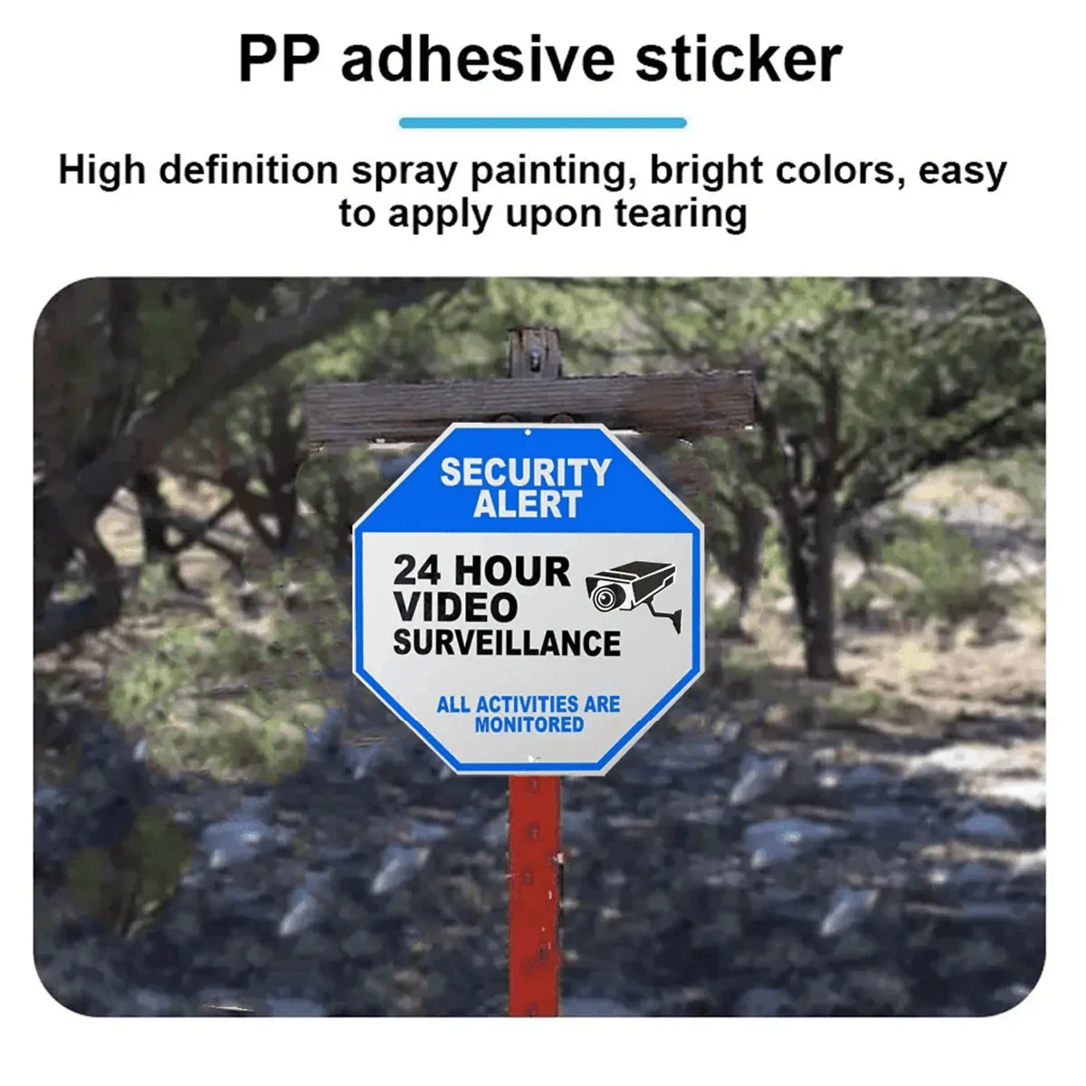 Warning Sign Security Camera Sign Reflective Safety Sign No Trespassing Sign Outdoor Home Security Camera Sign Warning Effect