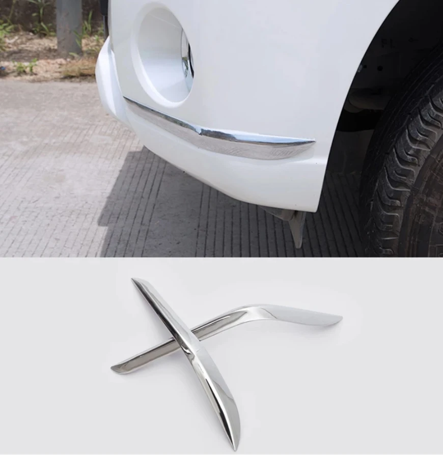

For Toyota Land Cruiser Prado LC150 FJ150 2014 15 16 2017 Exterior Accessories ABS Plastic Chrome Front Bumper Guard Trim Cover