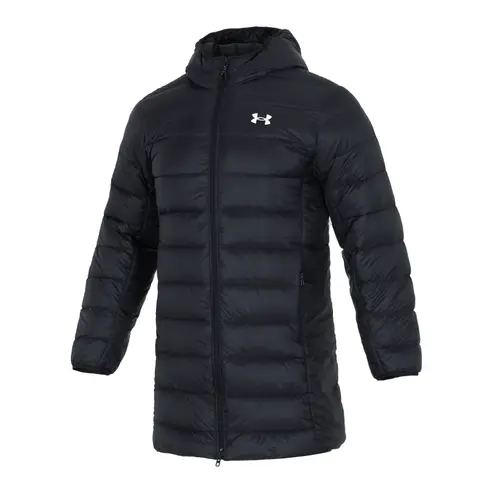 Under Armour Men's down Jacket Sportswear Woven Jacket Thick Long Hooded down Coat 1385839-001