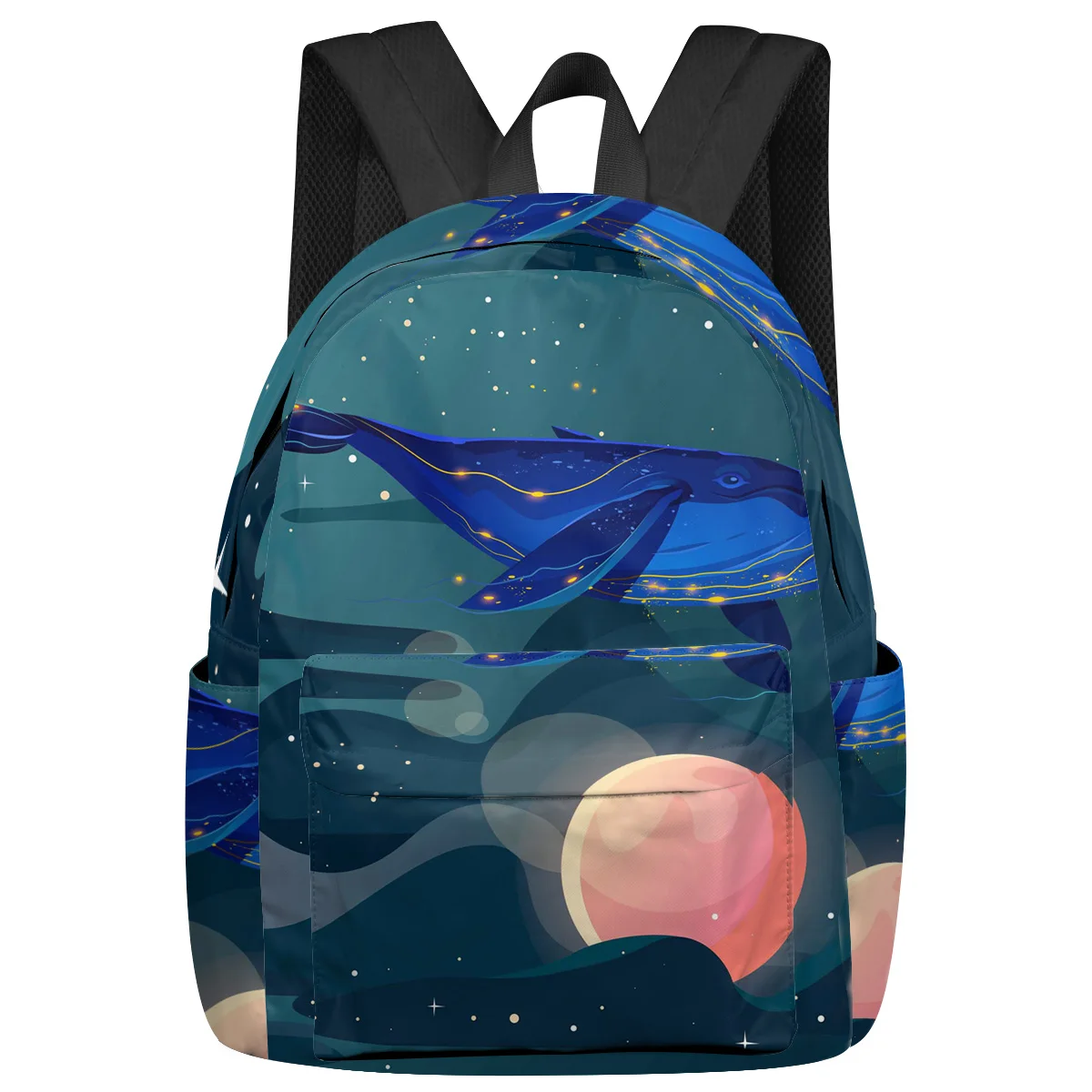 

Cartoon Starry Sky Night Whale Moon Women Man Backpacks Waterproof School Backpack For Student Boys Girls Laptop Bags Mochilas