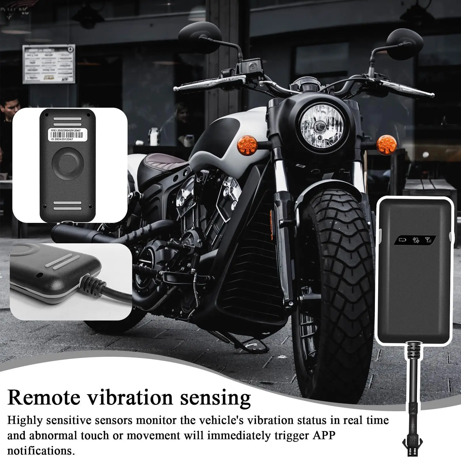 GPS Tracker for Vehicles Wired GPS Tracker Tracking Device for Vehicles Alarms Shock Sensor for Van Cargo Trailer Boat Motorbike