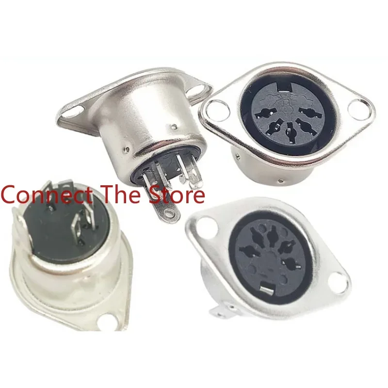 9PCS Large DIN5P Female Medical Socket Computer Plug S Terminal Connector 5-core   D5P Frequency Diamond