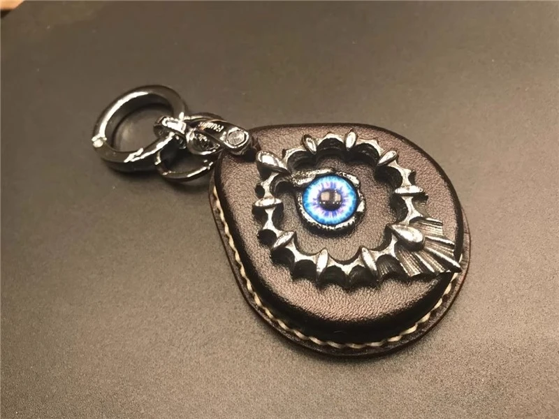 

Индукционная сумка для ключей ручной работы, кожаный чехол, защитный чехол из натуральной кожи Master Chief.