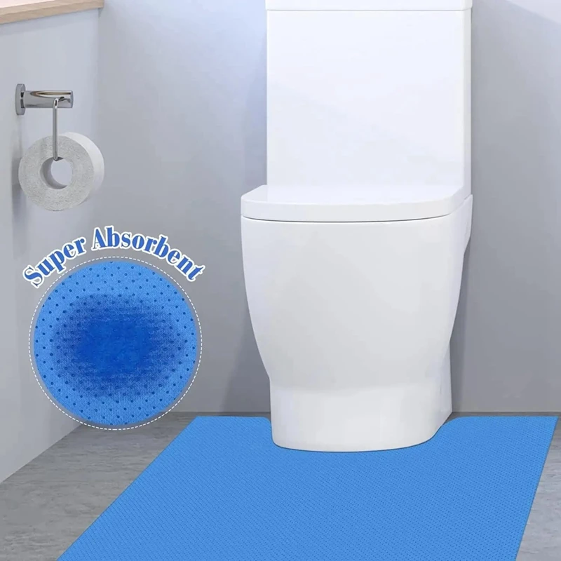BAAG-20 حزمة من سجادات المرحاض للاستعمال مرة واحدة، واقي أرضية المرحاض الماص، سجادة أرضية المرحاض للاستعمال مرة واحدة، حصيرة المرحاض على شكل حرف U