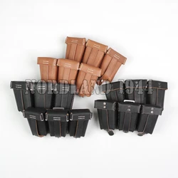 Reproduction Cosplay German K98 Leather Pouches in Pair Reenactment (total 6 pouch) Nordland 1944