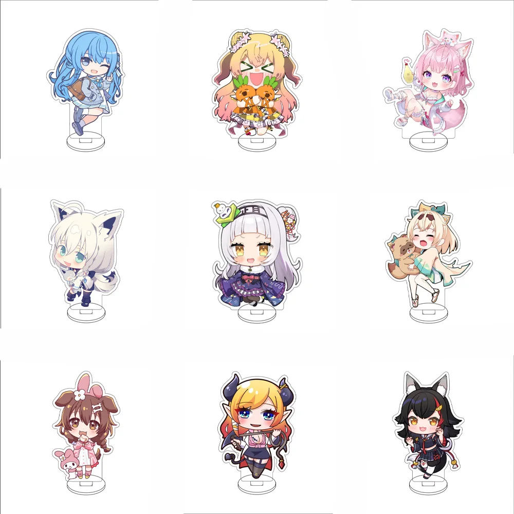 10CM Anime hololive Figure Stand Model Akai Haato/Kiryu Coco/AZKi/Robocosan  Cute Desk Decor Standing Sign Gifts