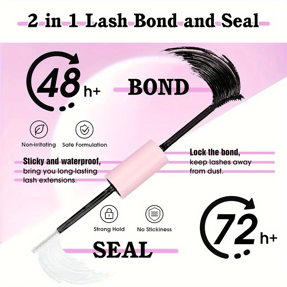 10 مل أسود للعين + مزيل مكياج 5 مل + أداة تجعيد الرموش، مجموعة غراء الرموش: 1 مناسبة لتوسيع مجموعة الرموش محلية الصنع #5