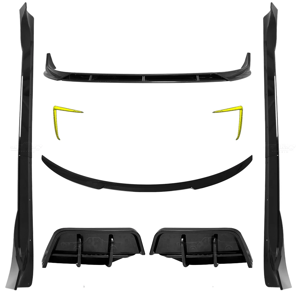 Haosheng Auto Parts Car Body Kit Performance Full Upgrade Bodykit Carbon Fiber Look Plastic Body Kit for Model Y 2025+