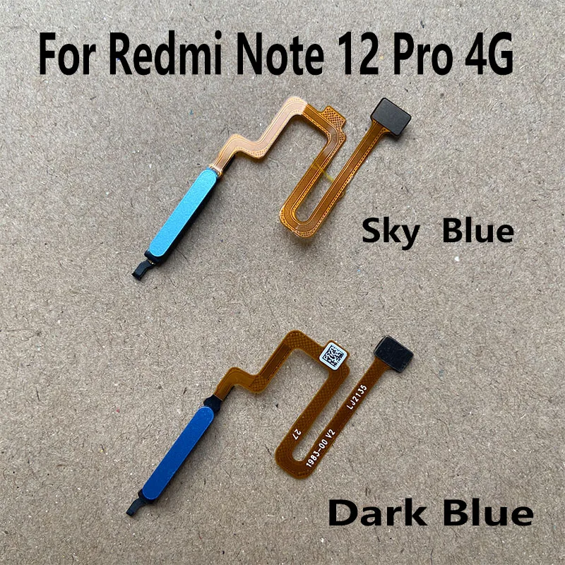 New For Xiaomi Redmi Note 12 PRO Fingerprint Sensor Home Button Menu Touch ID Scanner Ribbon Connector Flex Cable 4G 5G