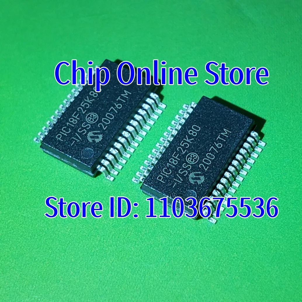 2~100pcs  PIC18F25K80-I/SS  PIC18F25K80T-I/SS  PIC18F25K80  SSOP28  New Original  8 Bit Microcontroller MCU