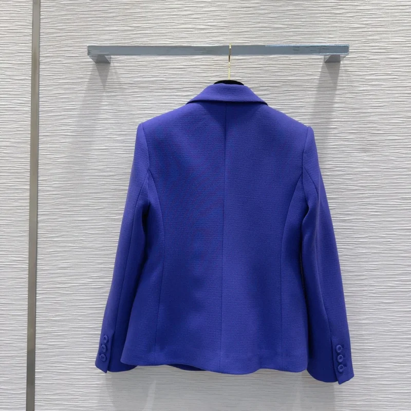 Manteau imbibé violet pour femme, haut de gamme, à la mode, exquis, taille haute, fête, banquet, haute qualité, automne, nouveau, 2024