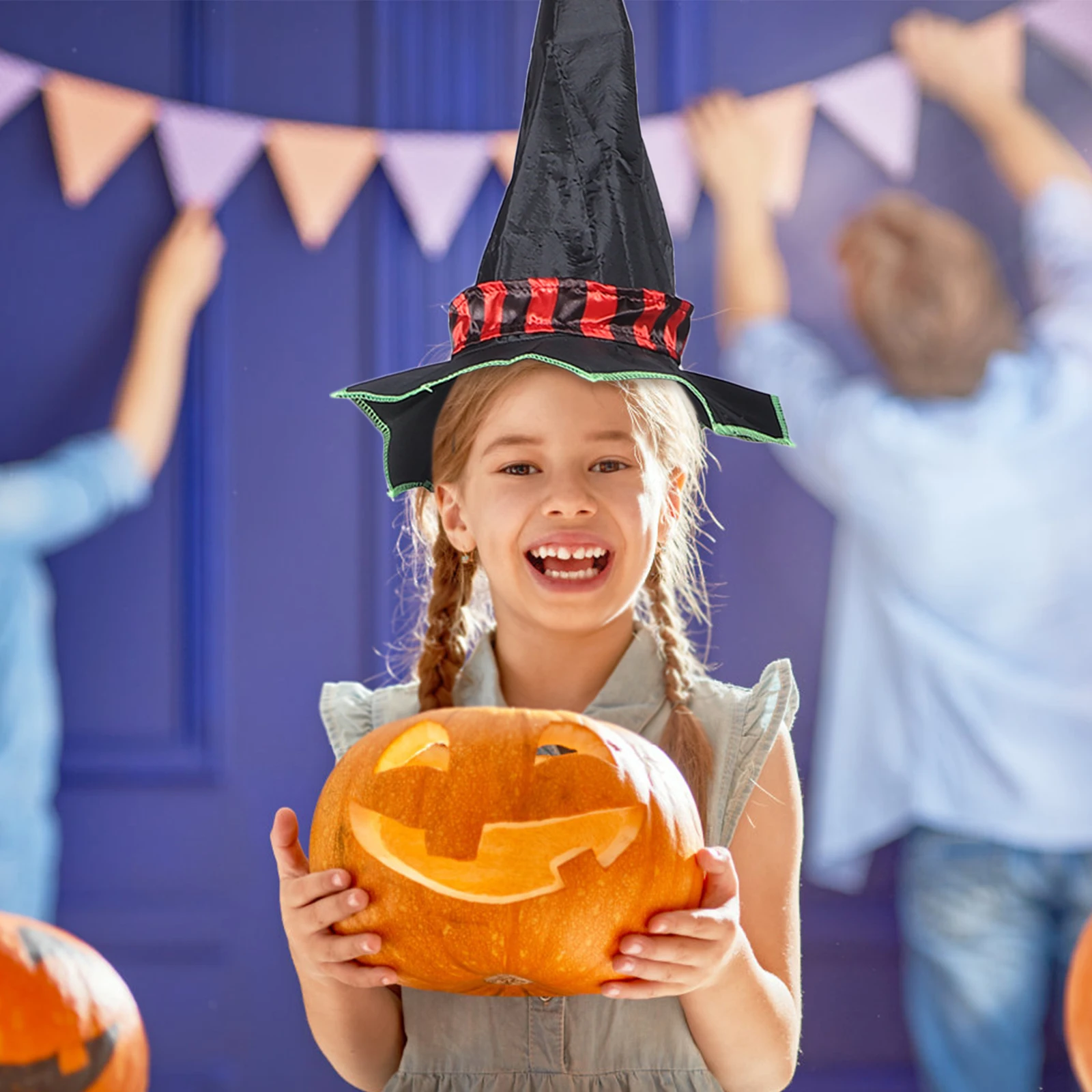 

Children Costume Black Striped Witch Girls Witch Outfit Dress Halloween Girls Clothes Kids Outfit Gothic Role Play Skirt Set
