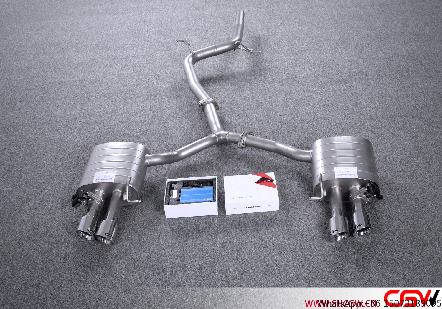 

Active Sound Exhaust Pipes Car Muffler Catback System Double Valvesfor A4/A5 B9 2.0T 2016-2024 With Electric Valves