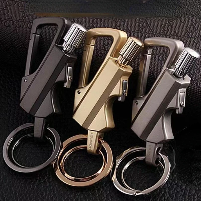 Metal Keychain Wilderness Survival Lighter 10,000 Uses Kerosene Lighter Men\'s Gift Fun Gadget