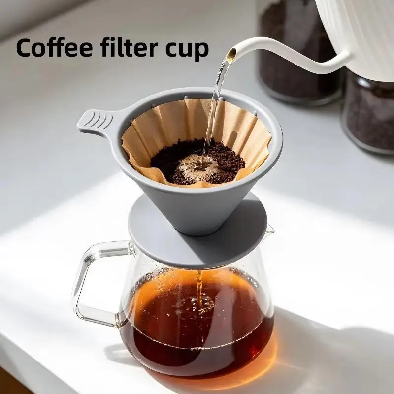Reusable Silicone Coffee Dripper Filter BPA Free Lightweight Compact for Road Trip Outdoor Coffee Brew Daily Use