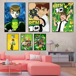 Cartoon B-Ben 10 Cool Poster Home Room Decor Livingroom Bedroom Aesthetic Art Wall Painting Stickers