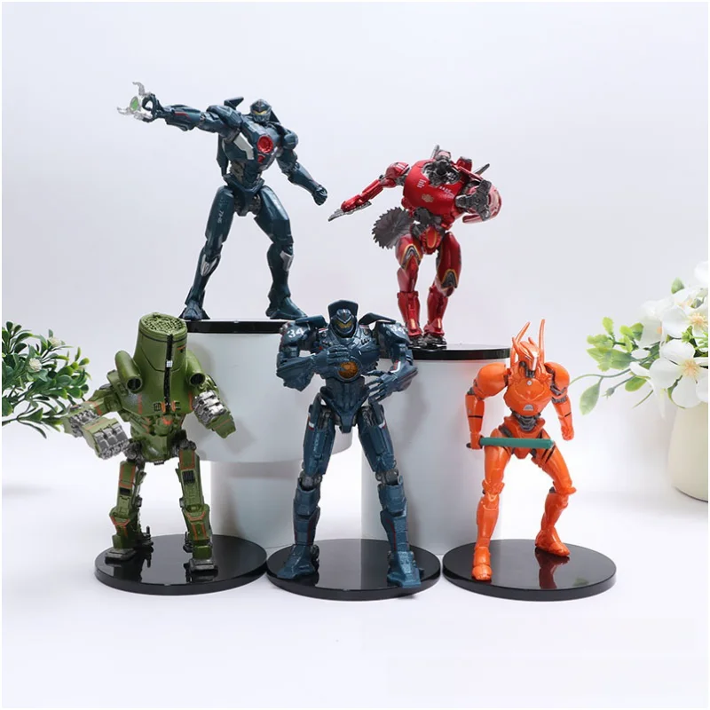 5pcs Pacific Rim Red Tramp Mecha Action Figure Anime Gipsy Avenger Titan Vengeance Saber Athena Model Toy Model Dolls