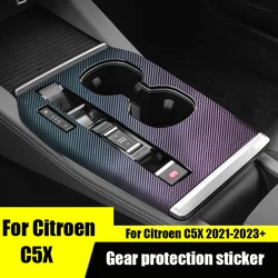 For Citroen C5X interior decoration center console shift panel sticker protective film specialized product