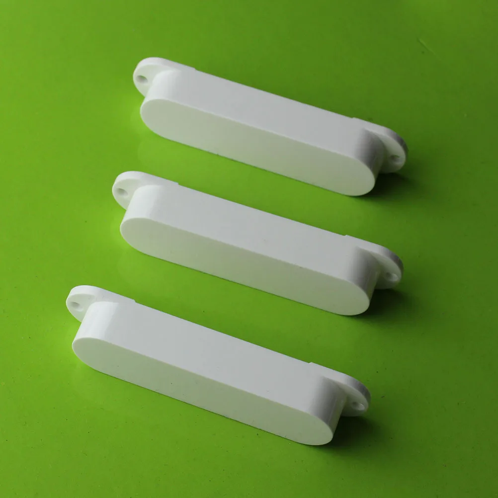

3Pcs White Sealed Pickup Covers Electric Guitar Replacement 84x18x14mm Plastic Single Coil Closed Pickup Covers