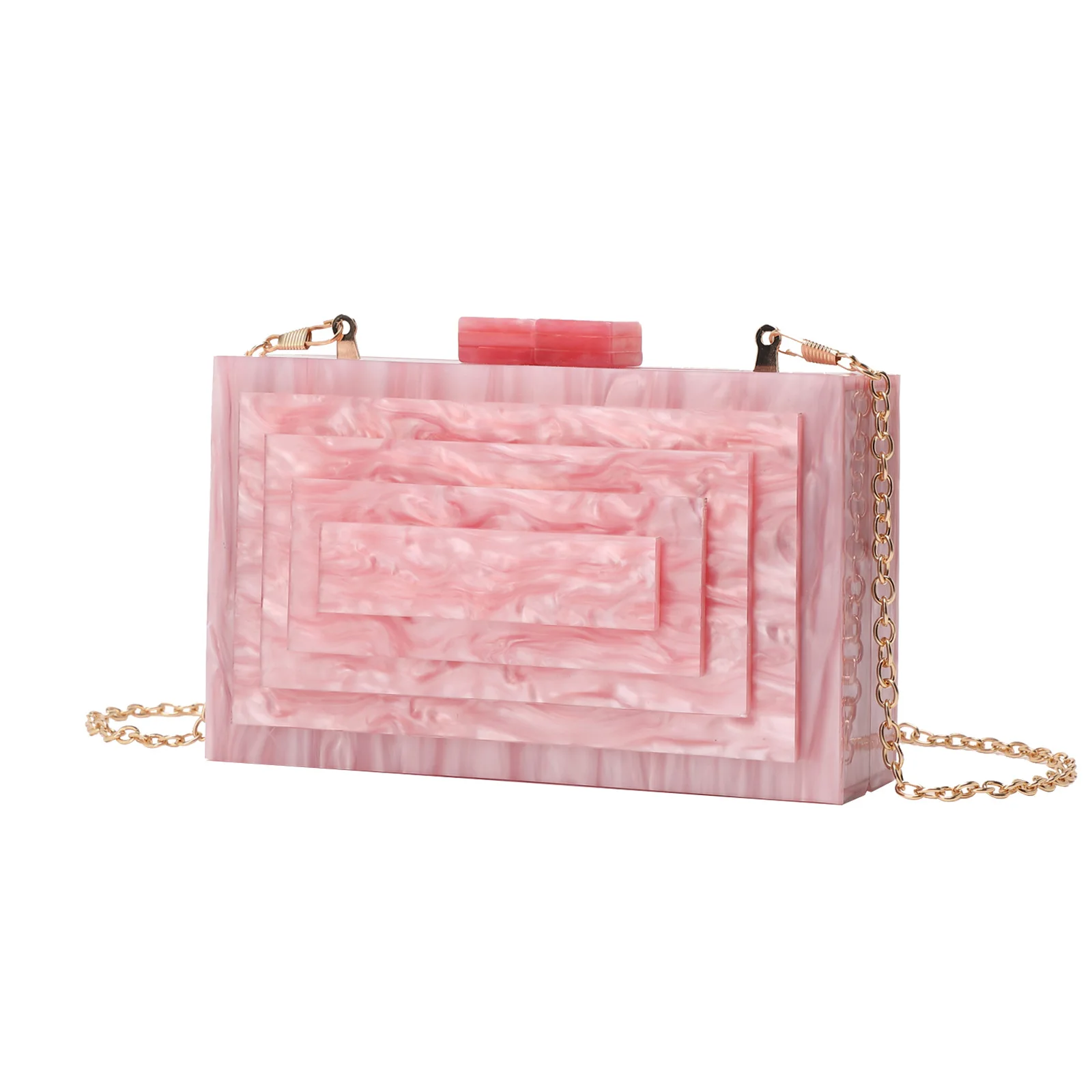 حقيبة عشاء أكريليك، حقيبة يد عصرية ذات جو سلسلة كتف، حقيبة ساعي البريد، ملابس الحفلات والولائم المسائية