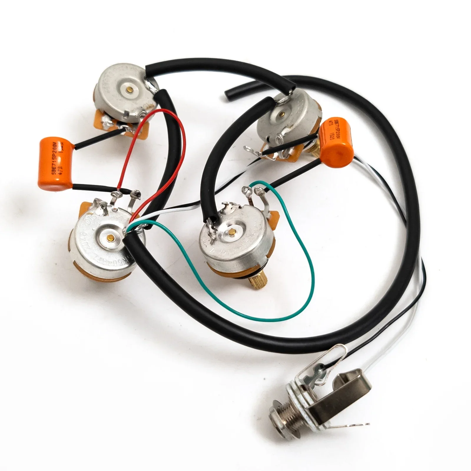 

Loaded Pre-Wired Wiring Harness Kit with Long Shafts 4pcs Pot for LP SG Modern 1960s Electric Guitar Wiring Harness Kit