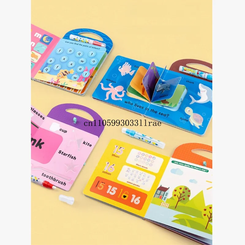 Early childhood education ink painting book with repeated graffiti and stickers latest version