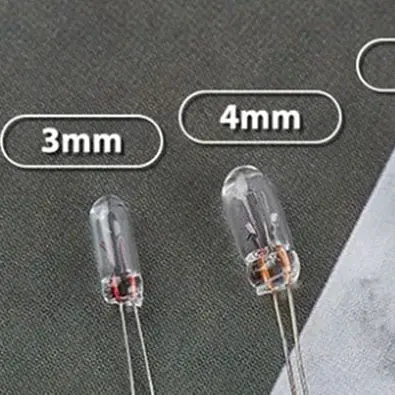 25PCS 5mm 4mm 3mm Clear 12V Mini Bulb of Wheat Rice Bulbs Switch Button Bulbs Indicator Bulb Tungsten Lamp Accessories
