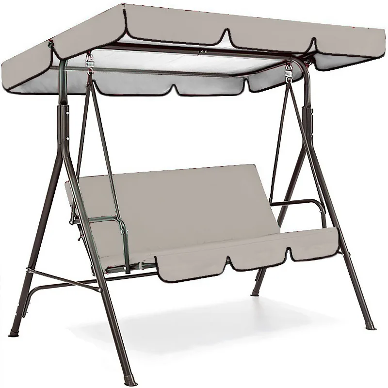 Juste de pluie plissée pour chaise pivotante de terrasse, housse anti-poussière pour parc extérieur, siège de balançoire étanche, 142x120x18cm, 2