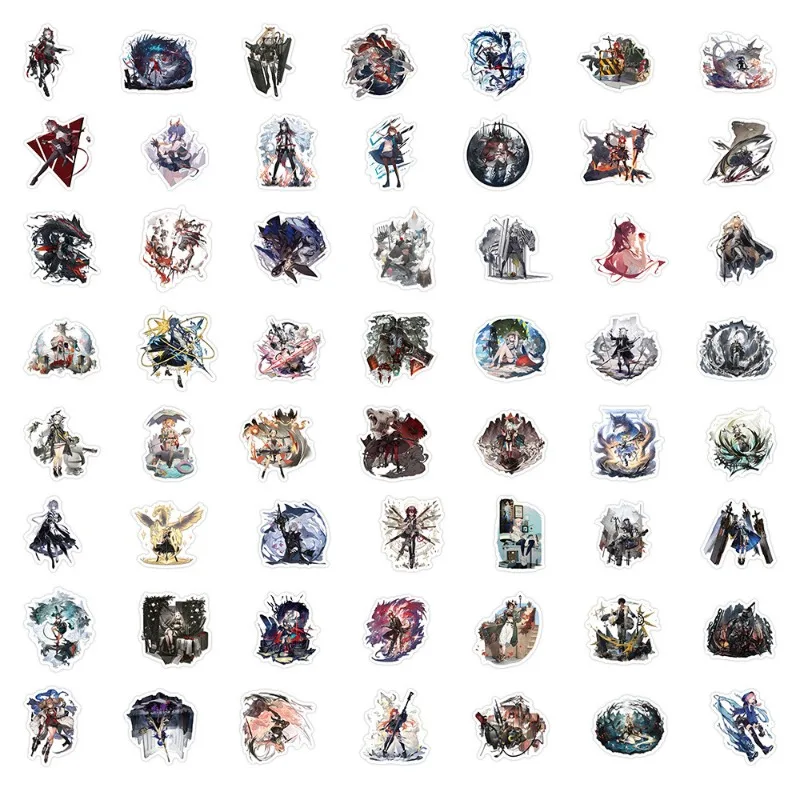 50pcs Arknights Anime Stickers Suitcase Water Cup Stationery Mobile Phone Car Scooter Laptop Refrigerator Decorative Stickers