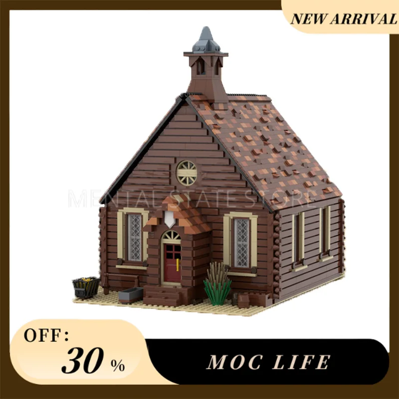 NEW 4134PCS Customized MOC Western church Blocks Technology Bricks DIY Creative Assembly Education Toys Holiday Gifts