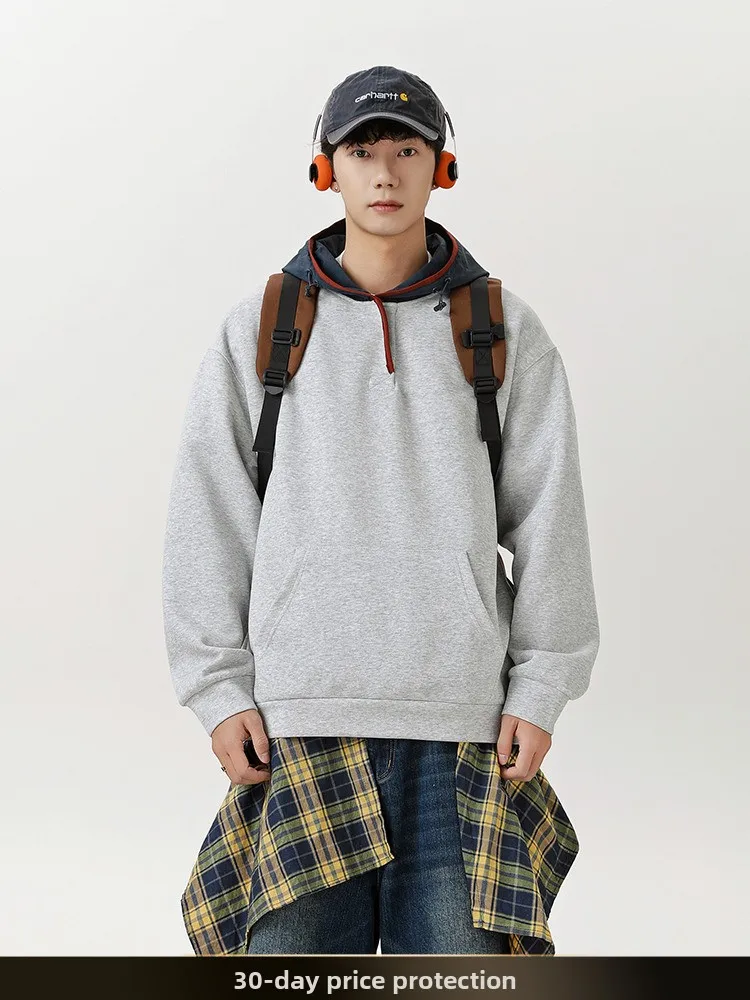 

Nted American Retro Color Blo Hoodie Men's Spring New Sle Casual Loose Fit Cotton Polyester Blend Hooded Sweatirt