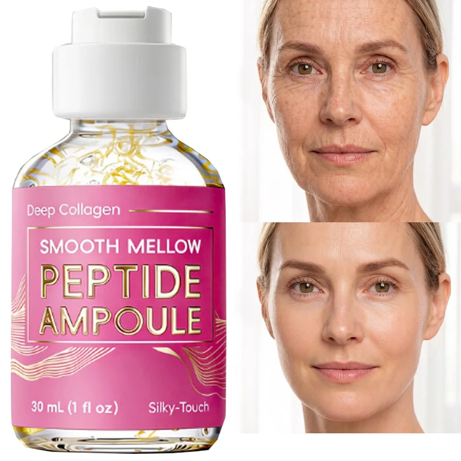 Deep Collagen Silk Peptide Facial Ampoule Serum | Silky-Touch, Non-Greasy, Hydrating Formula | Gentle for All Skin Types